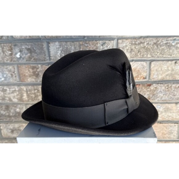 Bailey of Hollywood Hat Fedora Tino 100% Lite Felt Wool Brown Sz Medium - Picture 1 of 14